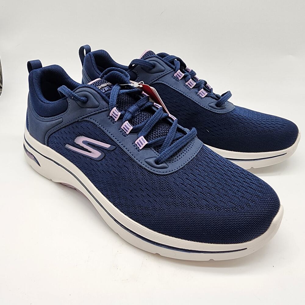Skechers Go Walk Arch Fit‎ Balin Sneakers Women's 10 Navy Blue Comfort NWOB